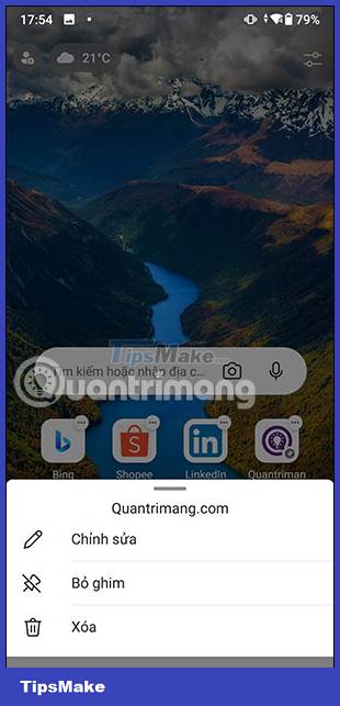 How to quickly access websites on Microsoft Edge phones Picture 6