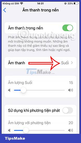 How to turn on background sound from iPhone home screen Picture 13