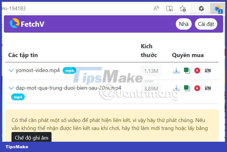 How to use the FetchV utility to download videos on the browser Picture 1