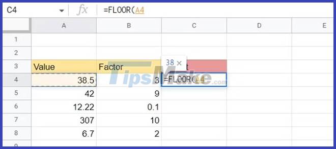 How to use the FLOOR function in Google Sheets Picture 4