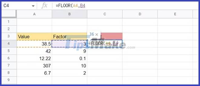 How to use the FLOOR function in Google Sheets Picture 5