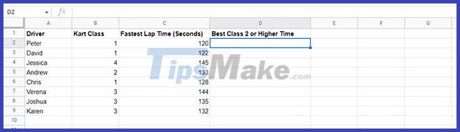 How to use the SMALL function in Google Sheets Picture 5