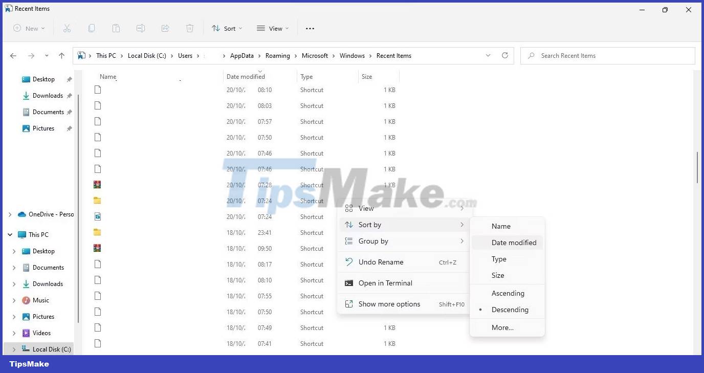 How to view recently opened files on Windows Picture 1