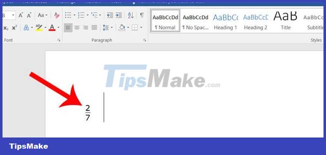 How to write fractions in Word is very simple Picture 3