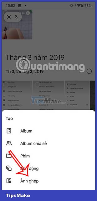 Instructions for choosing a photo collage frame on Google Photos Picture 3