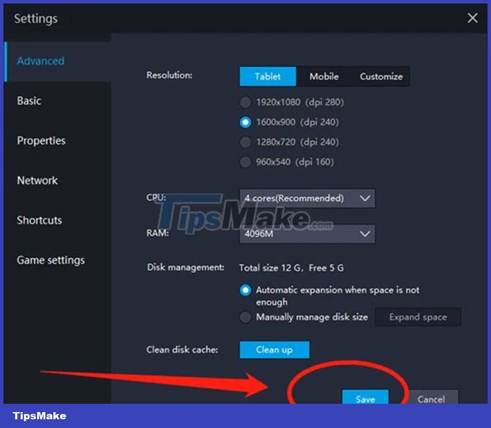 Instructions for configuring LDPlayer for each game type Picture 4