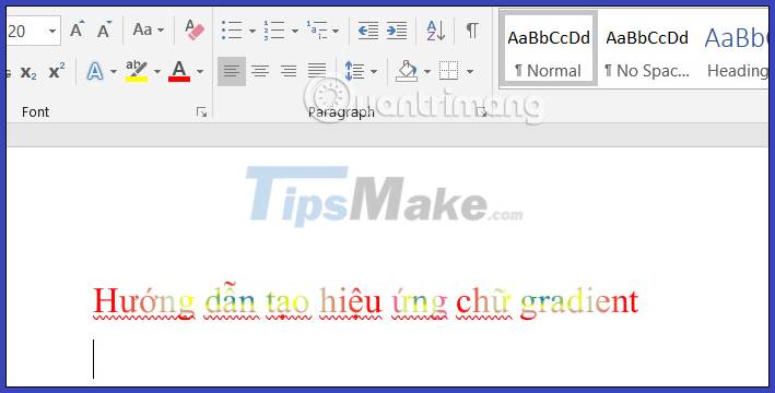 Instructions for creating Gradient effects in Word Picture 5