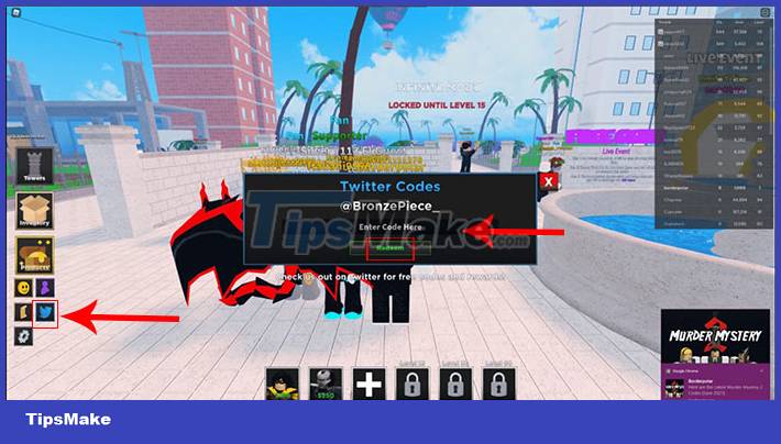 Instructions for entering codes and codes Ultimate Tower Defense Picture 2