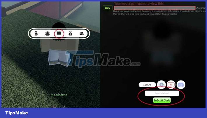 Instructions for entering the latest Code and Project Slayers codes Picture 2