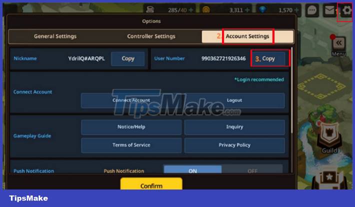 Instructions for entering the latest Guardian Tales codes and codes Picture 6
