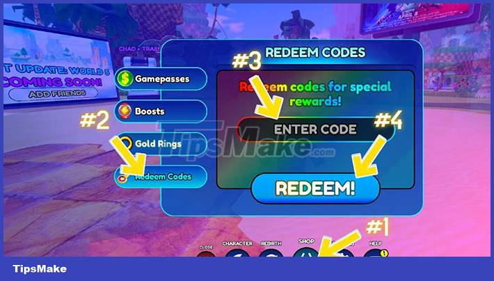 Instructions for entering the latest Sonic Speed ​​Simulator codes and codes Picture 3