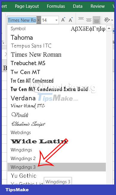 Instructions for inserting delta symbols in Excel Picture 8