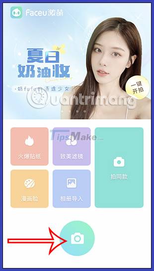 Instructions for using FaceU to take unique selfies Picture 13