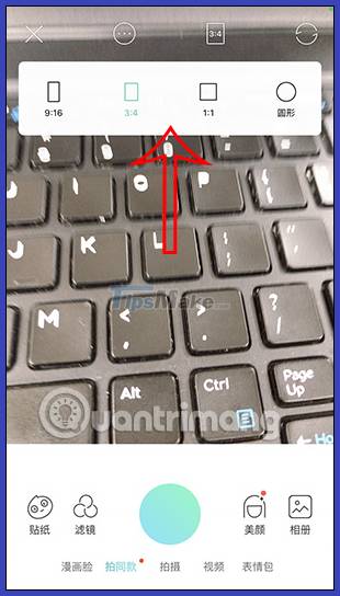 Instructions for using FaceU to take unique selfies Picture 15