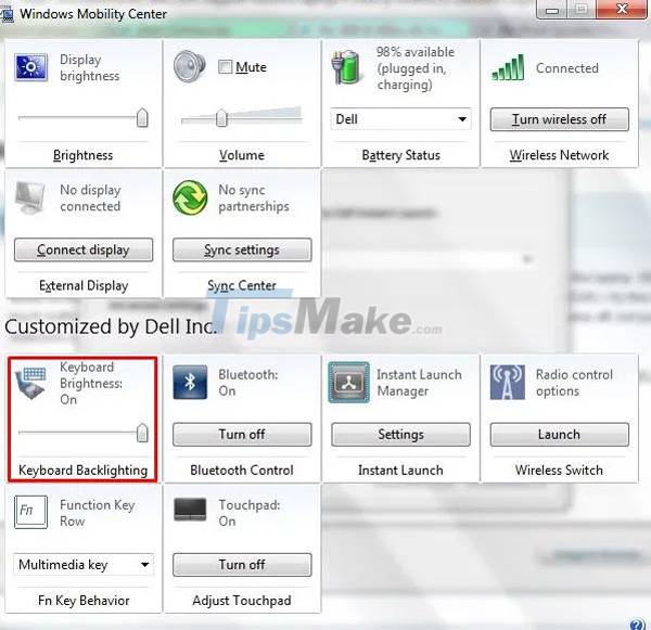 Instructions on how to turn on the keyboard light on Lenovo laptops Picture 8