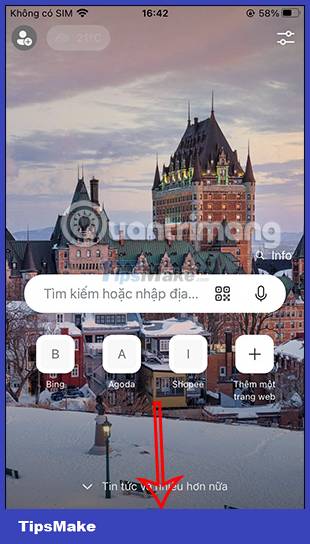 Instructions to adjust information notifications on Microsoft Edge phones Picture 1