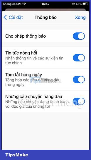 Instructions to adjust information notifications on Microsoft Edge phones Picture 4