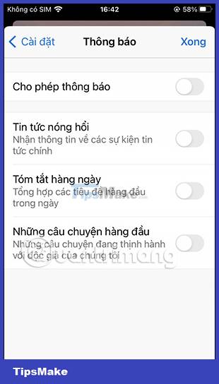 Instructions to adjust information notifications on Microsoft Edge phones Picture 5