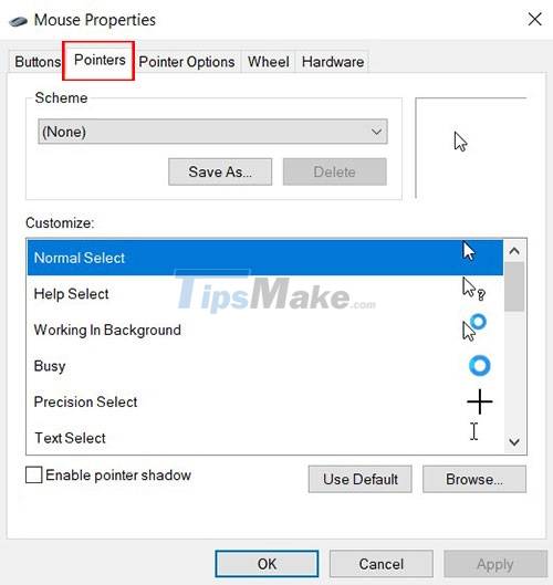 Instructions to customize the mouse pointer in Windows Picture 13