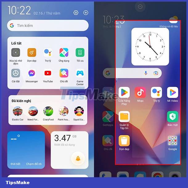 Instructions to download beautiful widgets for Xiaomi Picture 3