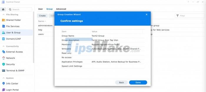 Instructions to install NAS DS1621+ as a file server for businesses Picture 25