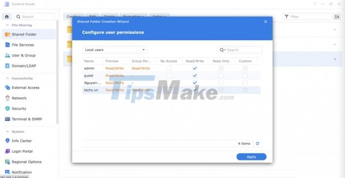 Instructions to install NAS DS1621+ as a file server for businesses Picture 36