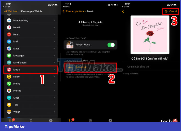 Instructions to transfer music from iPhone to Apple Watch Picture 1