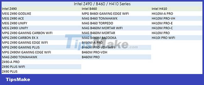 List of MSI motherboards that support TPM 2.0 Picture 2