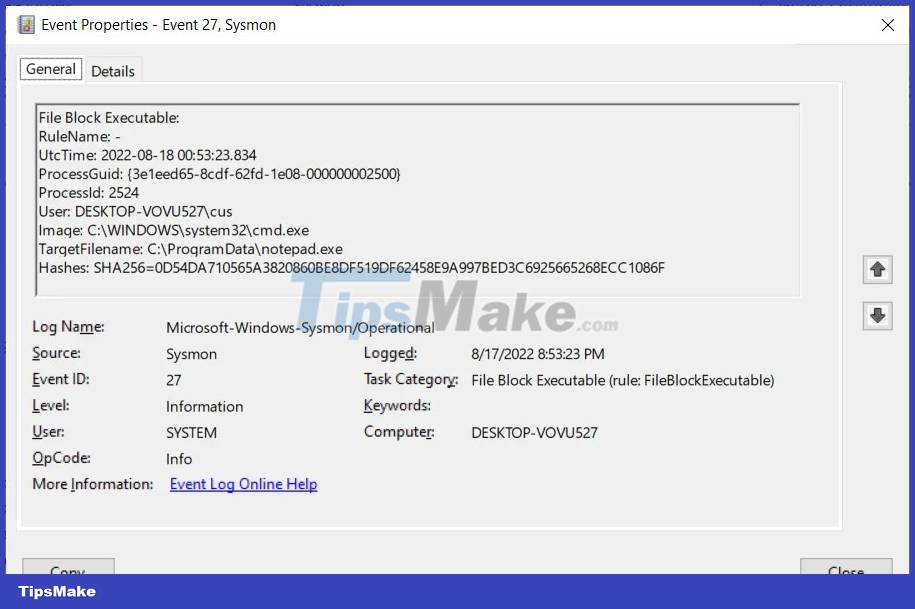Microsoft Sysmon has added a feature to block the creation of EXE files Picture 4