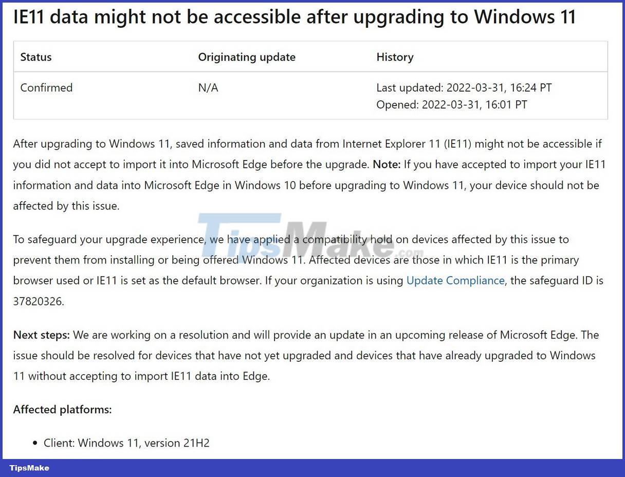 Microsoft warns of errors on Internet Explorer after updating Windows 11 Picture 1