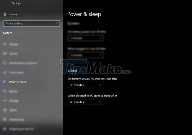 Steps to customize Sleep mode settings on Windows 10 - TipsMake.com