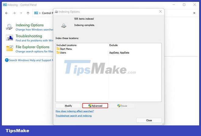 Steps to fix Indexing is Paused error in Windows 11 Picture 10