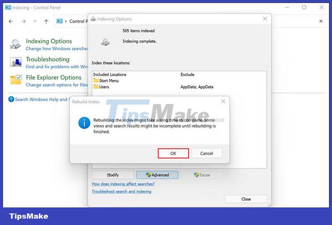 Steps to fix Indexing is Paused error in Windows 11 Picture 12