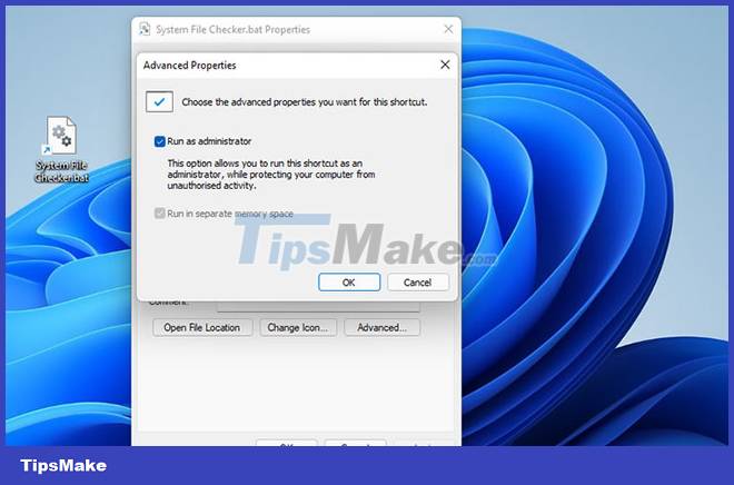 Steps to set up SFC shortcut on Windows 11 Picture 5