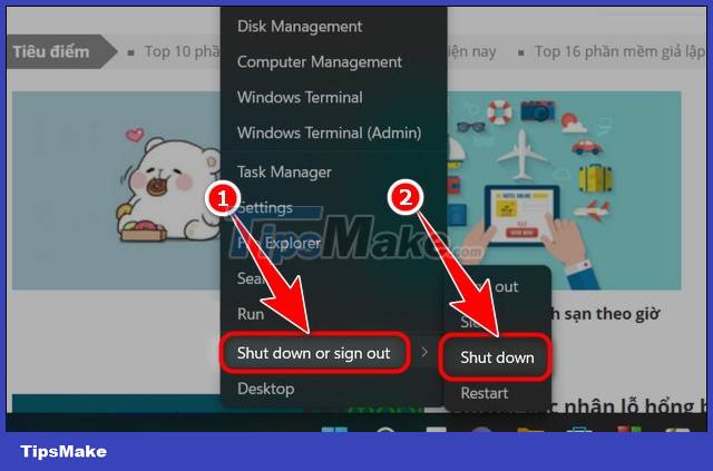 Summary of ways to turn off Windows 11 computers Picture 6
