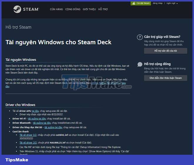Things to know when using Windows drivers on Steam Deck Picture 1
