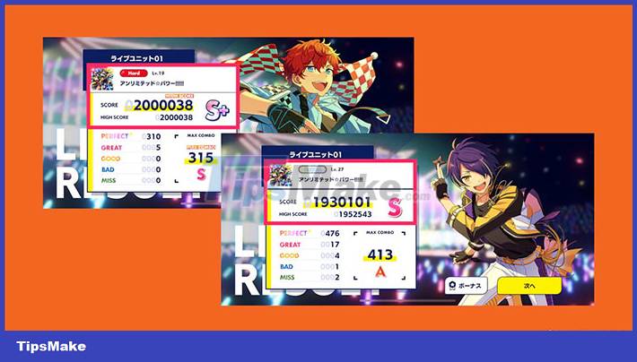 Tips for getting a good score while playing Ensemble Stars Music Picture 2