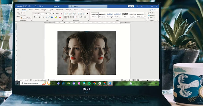 How to create a mirror image on both sides in Word