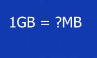 1GB equals how many MB?