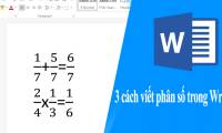 How to write fractions in Word is very simple