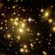 Cluster of galaxies so large that it can skew space-time and bend light