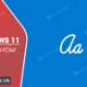 How to install Fonts on Windows 11
