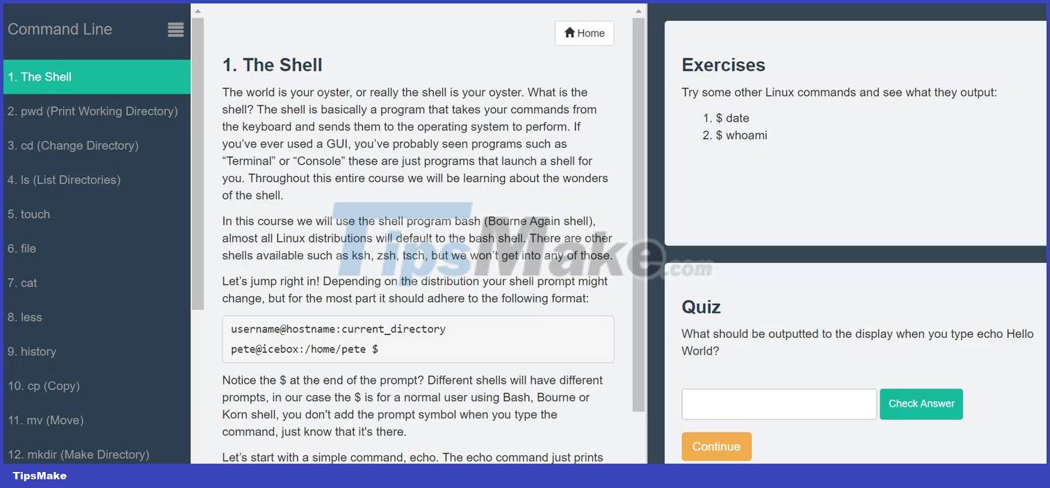 5 free websites and online games to learn about the Linux command line Picture 5