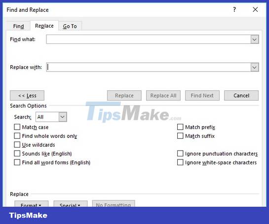 5 Ways to find and replace words and phrases in Word 2019 Picture 13
