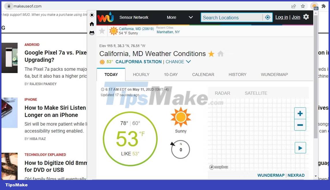 images 1 of 6 Chrome extension to check the weather from the current tab