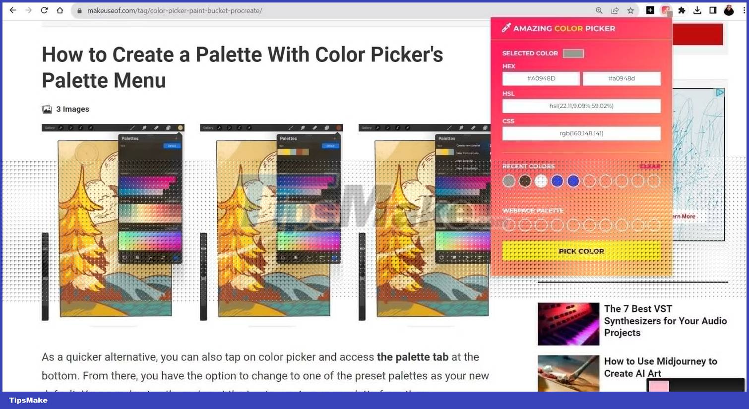 6 Chrome extensions to help choose the best color - TipsMake.com