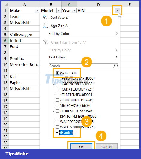 8 How to delete blank rows in ExcelHow to delete blank rows in Excel Picture 16