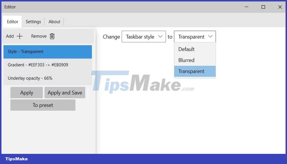 How to add attractive effects to the Windows 10 Taskbar Picture 4